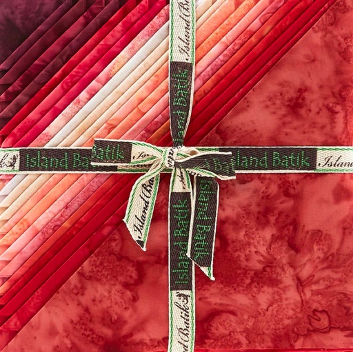 [IB-RVSHRED-ST] Ravishing Red Batiks Stack from Island Batik