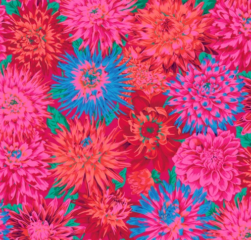 [FR-PWPJ054-REDXX] Kaffe Fassett Collective Stash Cactus Dahlia Red by Philip Jacobs for Kaffe Fasset