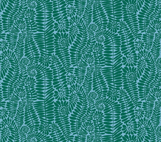 [FR-PWBM098-TURQ] Kaffe Fassett Collective SM Fronds Turquoise by Brandon Mably for Kaffe Fassett