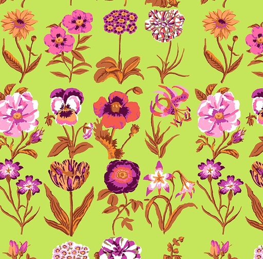 [FR-PWGP205-LIME] Kaffe Fassett Collective Flower Studies Lime by Kaffe Fassett