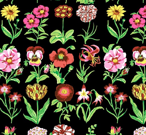 [FR-PWGP205-BLK] Kaffe Fassett Collective Flower Studies Black by Kaffe Fassett