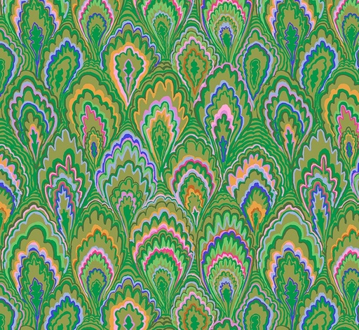 [FR-PWGP207-GRN] Kaffe Fassett Collective Marble Scallops Green by Kaffe Fassett