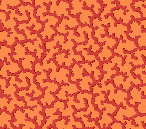 [FR-PWPJ004-RED] Kaffe Fassett Collective Coral Red by Philip Jacobs for Kaffe Fassett