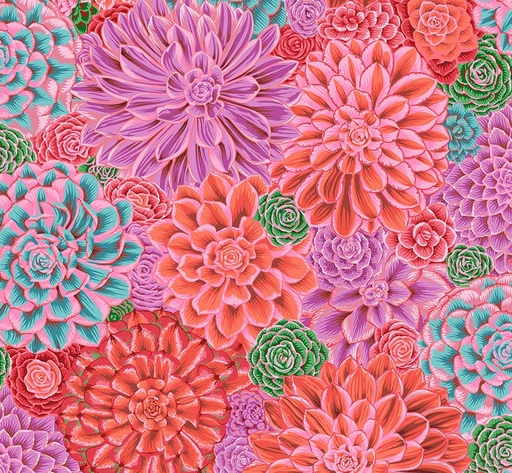[FR-PWPJ113-PINK] Kaffe Fassett Collective House Leeks Pink by Philip Jacobs for Kaffe Fassett