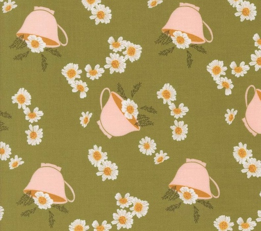 [MOD-43191-14] Frivolity Daisy Tea Lichen by Sweetfire Road for Moda Fabrics