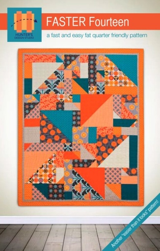 [HDS-025] Faster Fourteen Quilt Pattern from Hunter's Design Studio