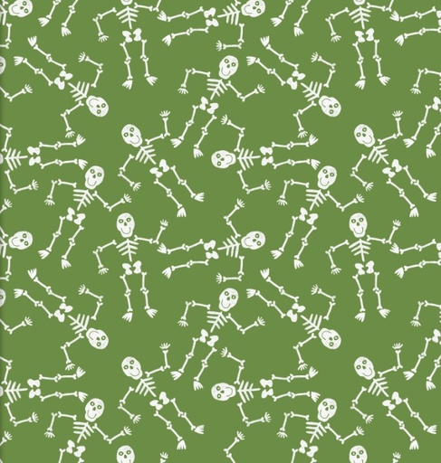 [3W-23694-GRN] Monster Squad Sticks and Stones Green by Scott Barnes for 3 Wishes Fabrics