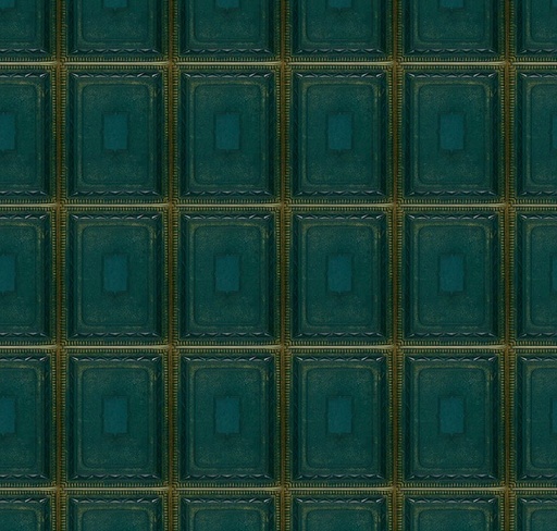 [FR-PWTH274-TEAL] Palette Teal Tiles Teal by Tim Holtz for Freespirit Fabrics
