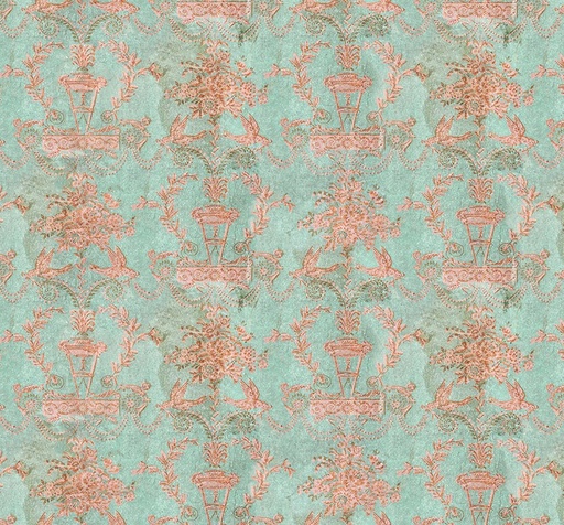 [FR-PWTH277-TEAL] Palette Teal Wallpaper Teal by Tim Holtz for Freespirit Fabrics