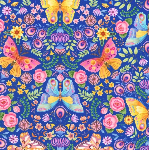 [KAUF-23108-195] Flutter Butterfly Garden Bright by Pimlada Phuapradit for Robert Kaufman Fabrics