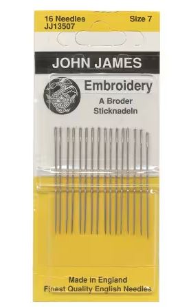 [JJ-135-07] Crewel Embroidery Needles Size 7 from John James