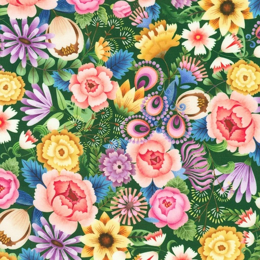 [KAUF-23109-238] Flutter Flower Garden Garden by Pimlada Phuapradit for Robert Kaufman Fabrics