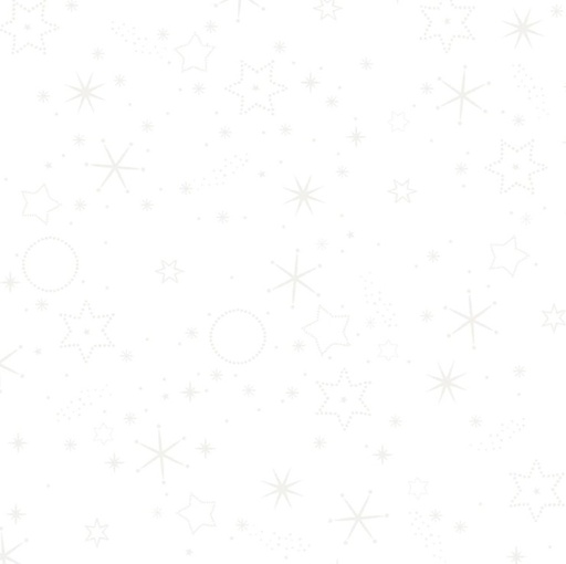 [BLAN-4592-111] We Love Christmas Stars and Snowflakes White by Stof Fabrics for Blank Quilting