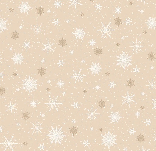 [PB-5819-NE] Believe Snowflakes All Over Tan by Sarah Summers for P&B Textiles