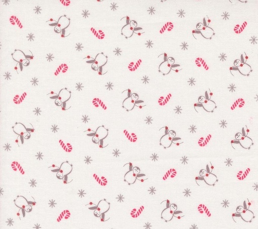 [MOD-3062-11] A Very Sweet Christmas Penguin Party Snow by Bunny Hill Designs for Moda Fabrics