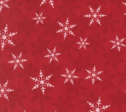 [MOD-108030-17] Winter Friends Falling Snow Wide Back Berry Red by Deb Strain for Moda Fabrics