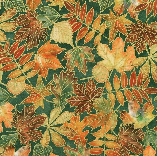 [KAUF-22963-476] Warm Welcome Leaves Balsam by Lynnea Washburn for Robert Kaufman