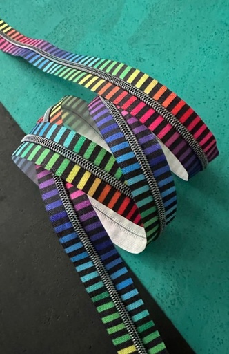 [SASS-KIT-17U] Wide Rainbow Stripe Zipper Tape from Sassafras Lane Designs