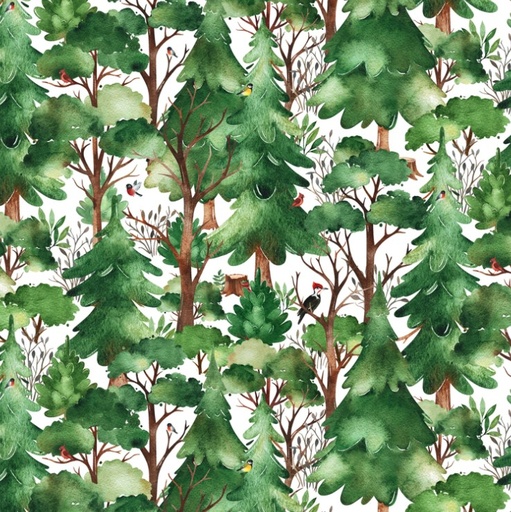 [ES-726-WHT] Who Lives in the Woods Woods White from Elizabeth Studios