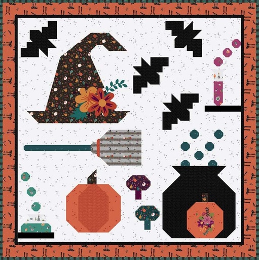 [RB-P177-WTCHSMPLR] Little Witch Sampler Mini Quilt Pattern by Jennifer Long