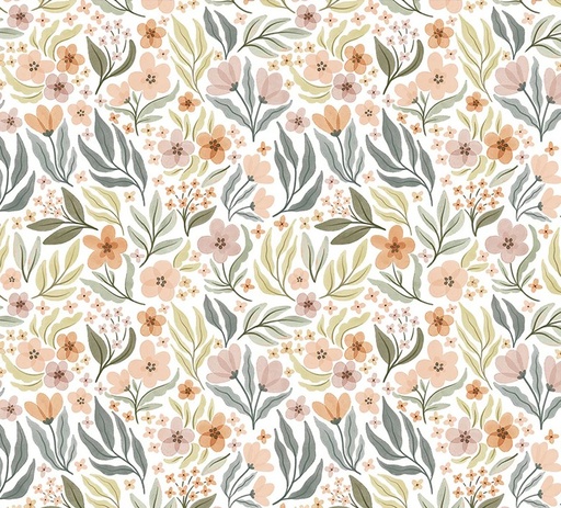 [WF-54588-1] Petal and Purr Floral Garden White by Whistler Studios for Windham Fabrics