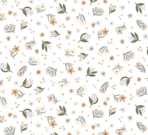 [WF-54590-1] Petal and Purr Petal Pickings White by Whistler Studios for Windham Fabrics