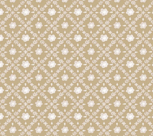 [WF-54591-2] Petal and Purr Garden Lattice Taupe by Whistler Studios for Windham Fabrics