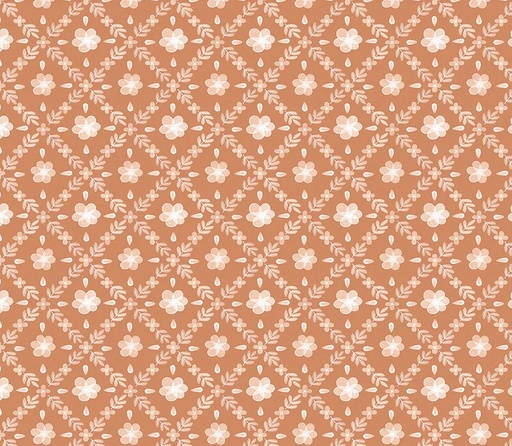 [WF-54591-3] Petal and Purr Garden Lattice Rust by Whistler Studios for Windham Fabrics