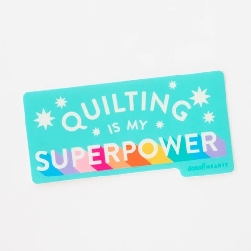 [SH-S2-08] Quilting is my Superpower Sticker from Sarah Hearts