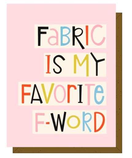 [KC-290] Fabric is My Favorite Greeting Card from Kati Cupcake