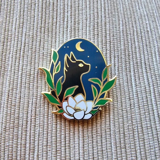 [JLE-STARGZR-NM] Stargazer Cat Enamel Needle Minder from Jessica Long Embroidery