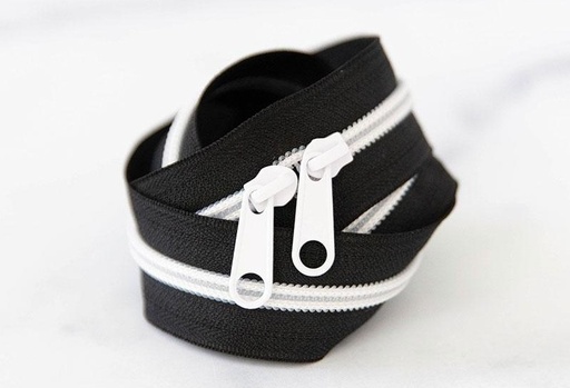 [MOD-SSC-Z31] 30" Zipper in Black and White from Stitch Supply Co