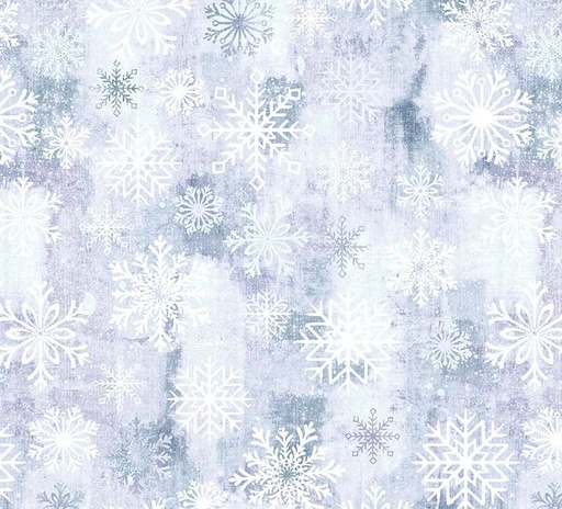 [SEF-8398-15] Snowburst Snowflake Toss Enchanted Wide Back by Lilac Bee Designs for Studio E Fabrics