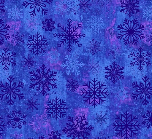 [SEF-8398-77] Snowburst Snowflake Toss Admiral Wide Back by Lilac Bee Designs for Studio E Fabrics
