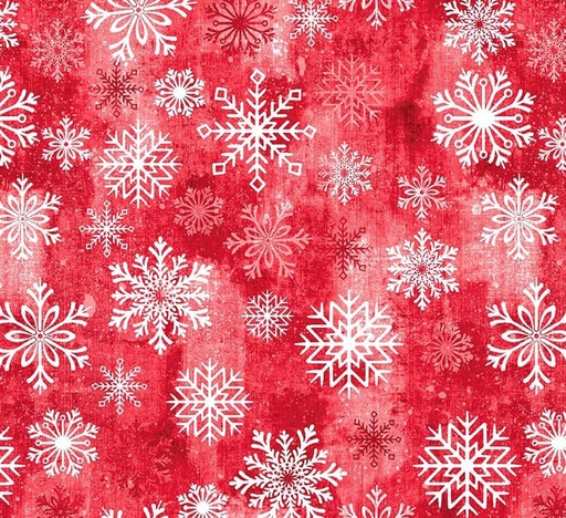 [SEF-8398-88] Snowburst Snowflake Toss Candy Wide Back by Lilac Bee Designs for Studio E Fabrics