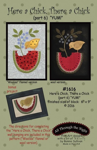 [AT-1616] Here a Chick, There a Chick Pattern - Part 6: YUM! by Bonnie Sullivan