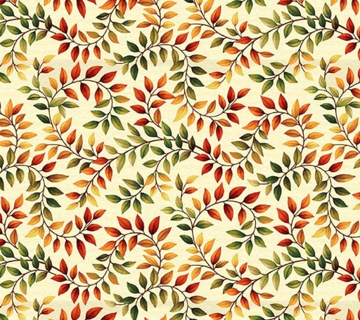 [SEF-8371-44] Autumn Fields Vine Leaves Cream by Art Loft for Studio E Fabrics