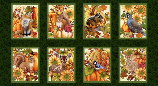 [SEF-8375-66] Autumn Fields Small Block Panel by Art Loft for Studio E Fabrics