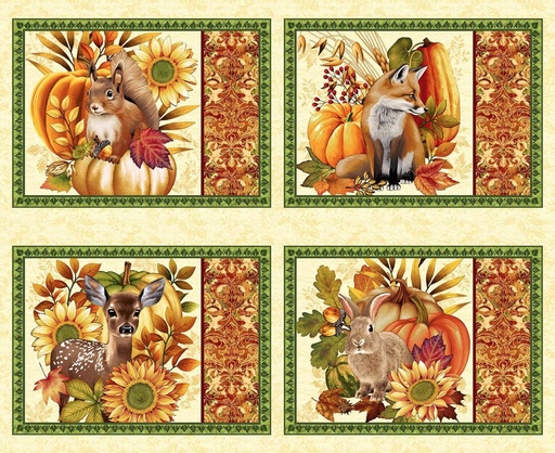[SEF-8376-44] Autumn Fields Large Block Panel by Art Loft for Studio E Fabrics