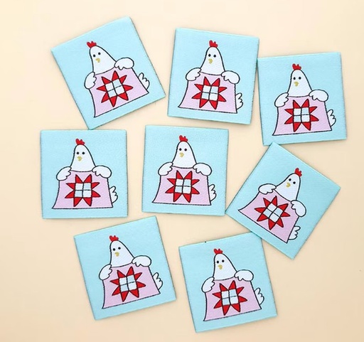 [RB-P178SIWL-21] Quilty Hen Woven Labels by Minki Kim