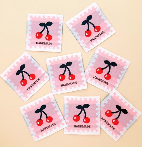 [RB-P178SIWL-26] Cherry Pink Woven Labels by Minki Kim