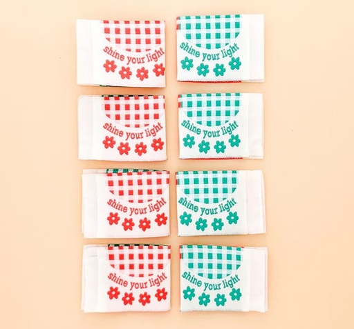 [RB-P178SIWL-29] Shine Your Light Folded Woven Labels by Minki Kim