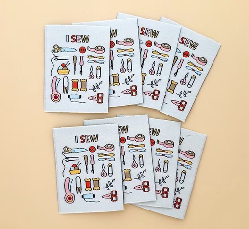 [RB-P178SIWL-28] I SEW Folded Woven Labels by Minki Kim