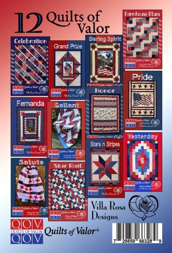 [VRD-DR-007] 12 Quilts of Valor from Villa Rosa Designs