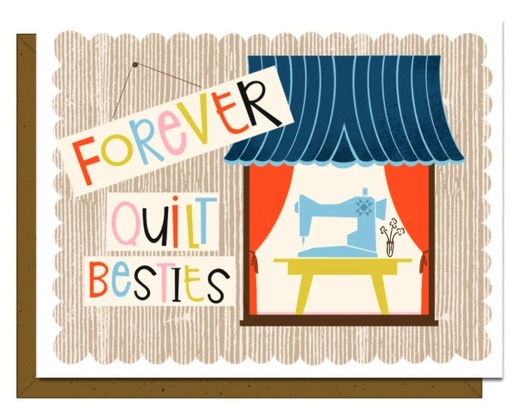 [KC-296] Forever Quilt Besties Greeting Card from Kati Cupcake