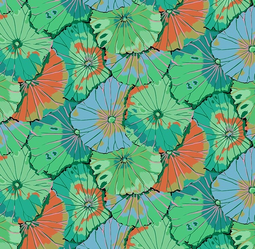 [FR-PWGP029-EMRLD] Kaffe Fassett Collective Lotus Leaf Emerald by Kaffe Fassett