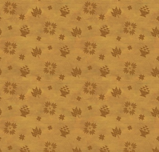 [RB-16213-GLD] Covered Bridges in Fall Block Toss Gold by Tara Reed for Riley Blake Designs