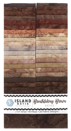 [LUM-BRTHBRWN-SP] Breathtaking Browns Batiks Strip Pack from Lumin Fabrics