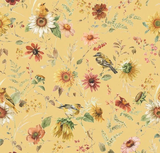 [RB-16676-YLW] Sunflower Whispers Prairie Yellow Wide Back by Lisa Audit for Riley Blake Designs