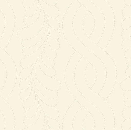 [AND-1601-L] Sewing Bird Feather Stitch Parchment by Laundry Basket Quilts for Andover Fabrics